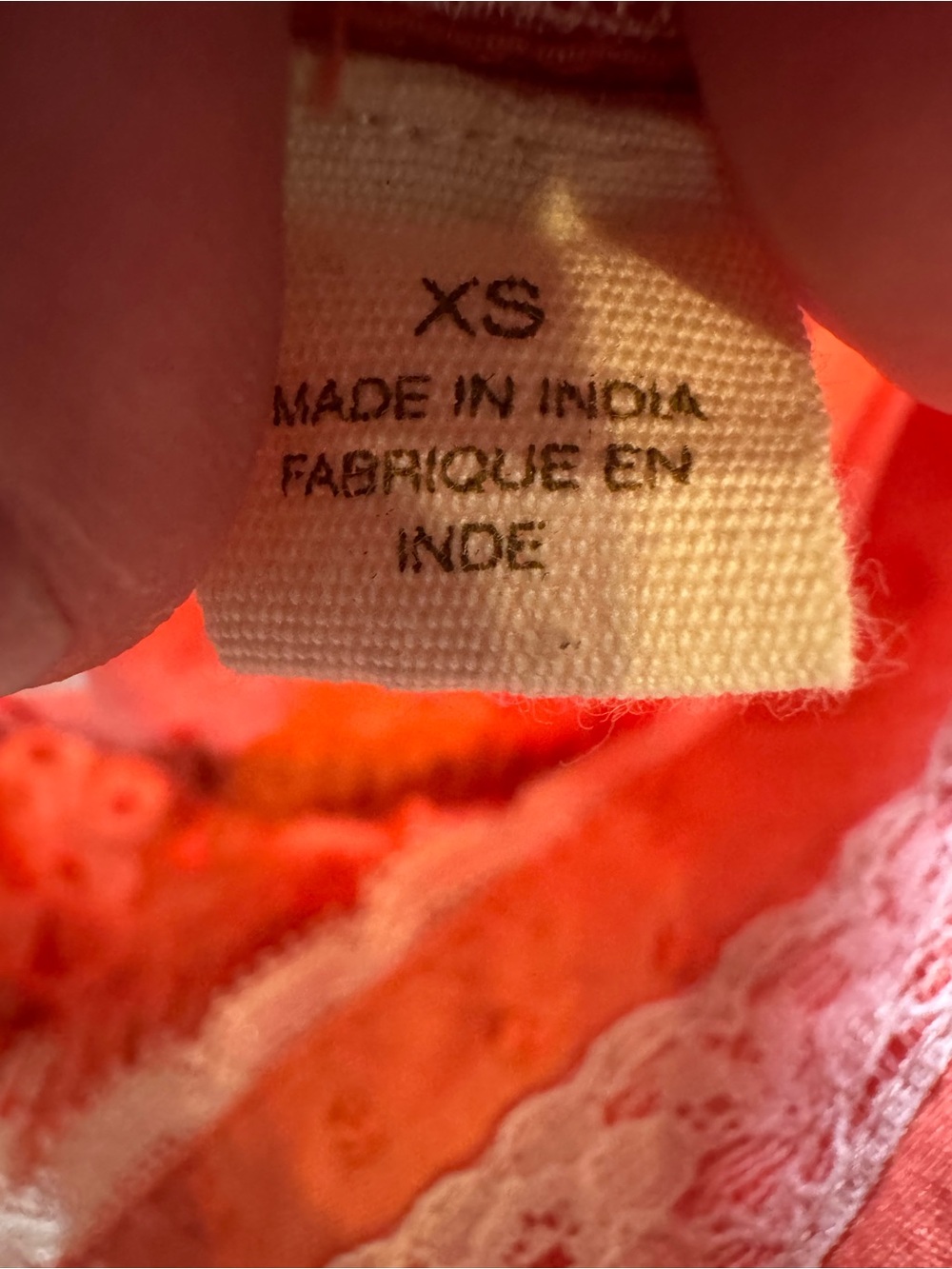 Anthropologie Feather Bone Coral Swiss Dot Lace Bow Cami Dress. XS - Picture 5 of 9